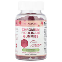 Vitamatic, Chrom-Picolinat-Fruchtgummis, Himbeere, 90 Fruchtgummis