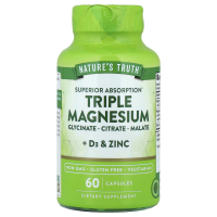 Natures Truth, dreifaches Magnesium + D3 und Zink, 60...
