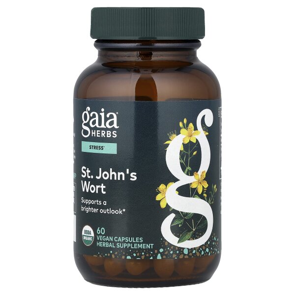 Gaia Herbs, Johanniskraut, 60 vegane Kapseln - DE Versand via DHL