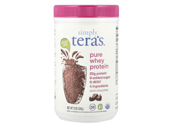 Simply Teras, Pure Whey Protein, reines Molkenprotein, dunkle Schokolade, 340 g