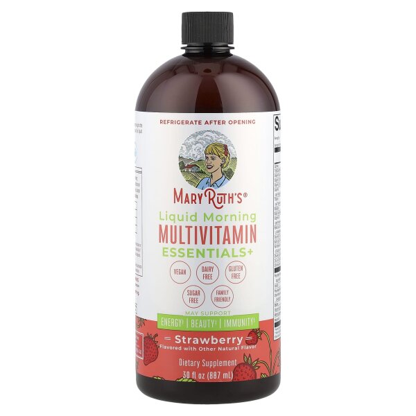 MaryRuths, flüssiges Multivitamin mit essenziellen Nährstoffen für den Morgen, Erdbeere, 887 ml (