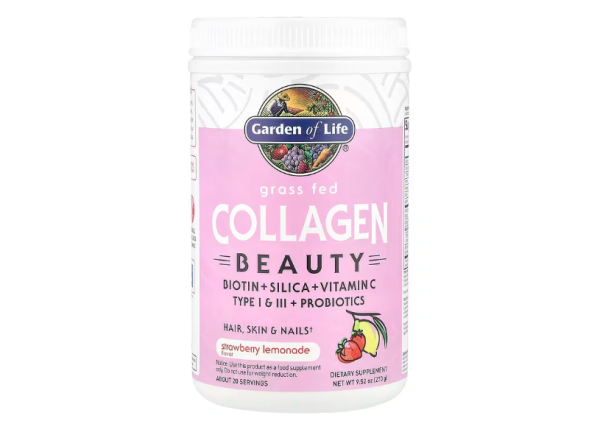 Garden of Life, Grass Fed Collagen, Beauty, Kollagen aus grasgefütterten Kühen, Beauty, Erdbeere-Limonade, 270 g
