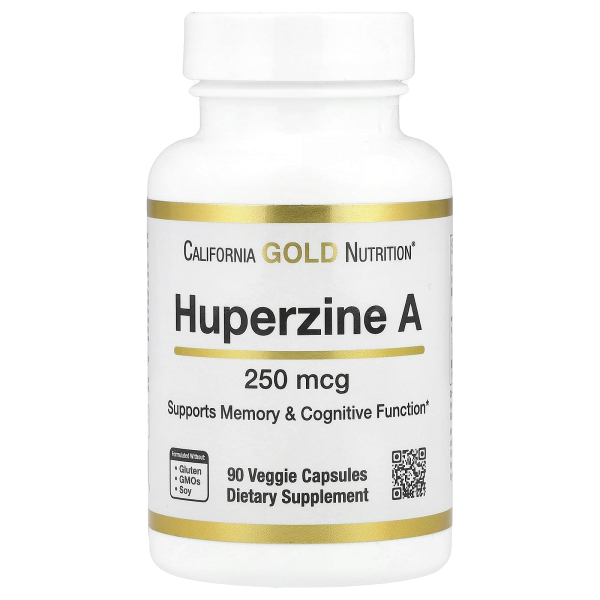 California Gold Nutrition, Huperzine A, Huperzin A, 250 mcg, 90 pflanzliche Kapseln