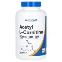 Nutricost, Acetyl-L-Carnitin, 500 mg, 180 Kapseln