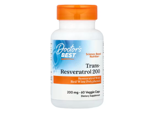 Doctors Best, Trans-Resveratrol mit Resvinol, 200 mg, 60 vegetarische Kapseln