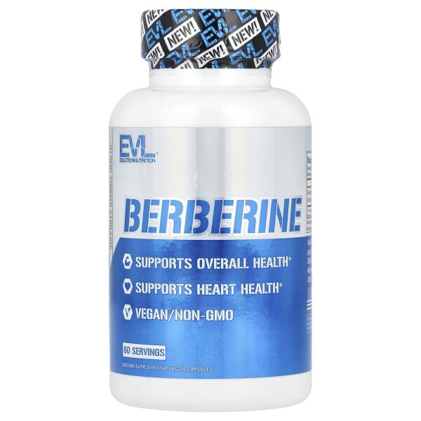 EVLution Nutrition, Berberine, Berberin, 60 vegetarische Kapseln, (500 mg mg pro Kapsel)