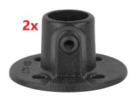 Fußplatte Rund Schwarz matt für Stahlrohr Ø 2,7 cm
