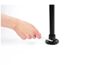 Fußplatte Rund Schwarz matt für Stahlrohr Ø 2,7 cm