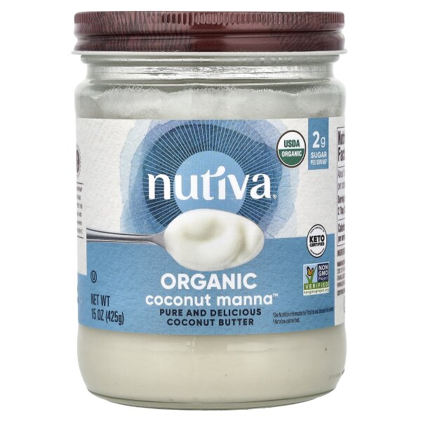 Nutiva, Bio-Kokosnuss-Manna, reine und köstliche Kokosnussbutter, 425 g