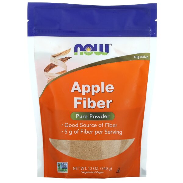 NOW Foods, Apple Fiber, Apfelfasern, reines Pulver, 340 g