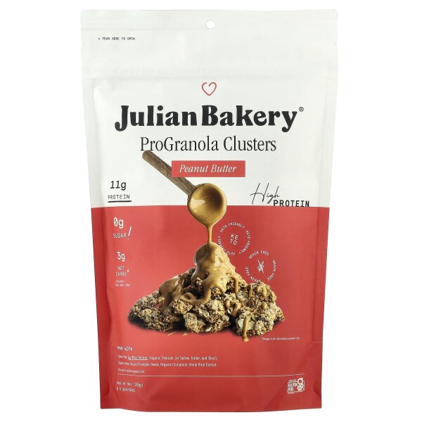 Julian Bakery, ProGranola Clusters, ProGranola Clusters, Erdnussbutter, 255 g