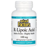 Natural Factors, R-Lipoic Acid, R-Liponsäure, 100...