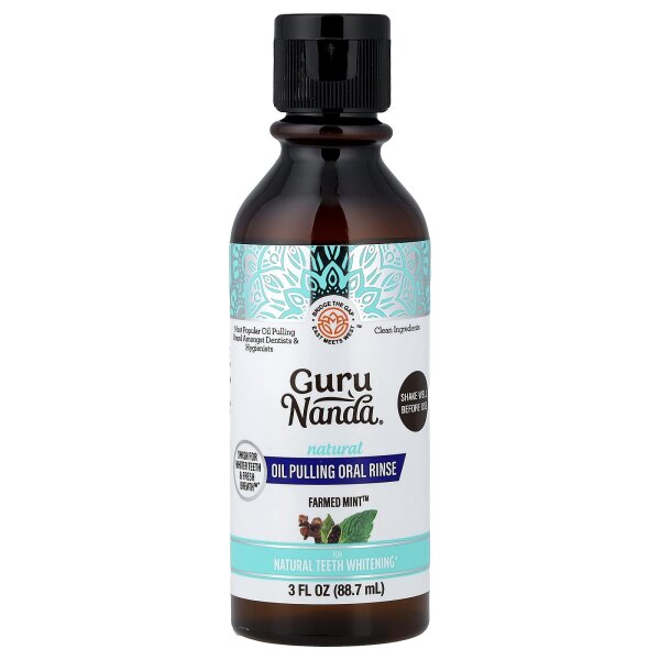 GuruNanda, Mundspülung zum Ölziehen, Farmed Mint, 88,7 ml