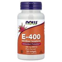 NOW Foods, E-400 mit gemischten Tocopherolen, 268 mg (400 IU), 100 Weichkapseln