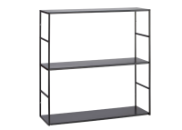 Hängeregal aus Metall 60 cm x 60 cm x 20 cm Schwarz matt B-WARE