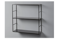 Hängeregal aus Metall 60 cm x 60 cm x 20 cm Schwarz matt B-WARE