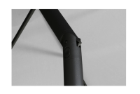 Siena Garden Marktschirm Ø 300 cm Grau mit Kurbelmechanik