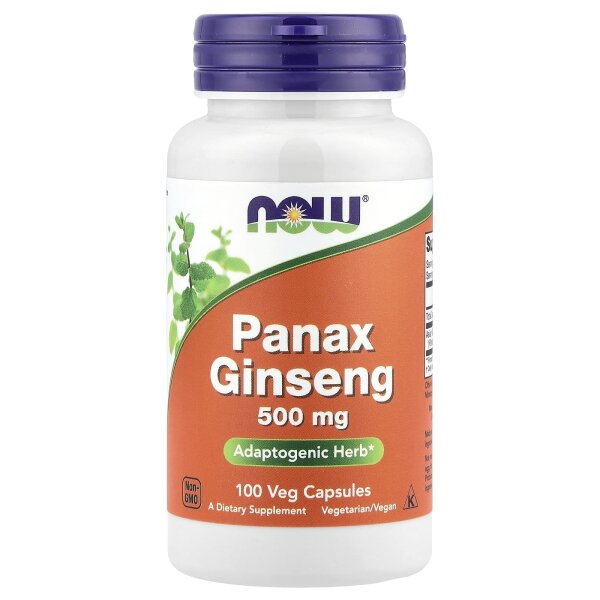 Now Foods, Panax ginseng, 500 mg, 100 pflanzliche Kapseln