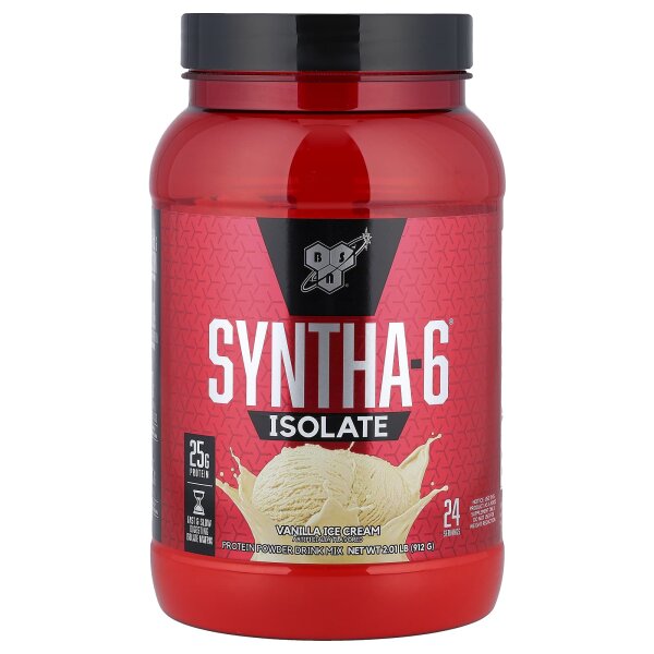 BSN, Syntha-6 Isolate, Proteinpulver-Trinkmischung, Vanilleeis, 912 g