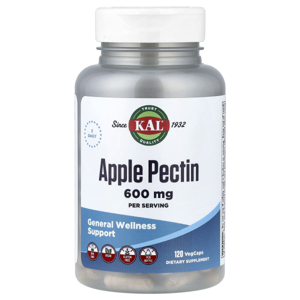KAL, Apple Pectin, Apfelpektin, 120 pflanzliche Kapseln (300 mg pro pflanzliche Kapsel)