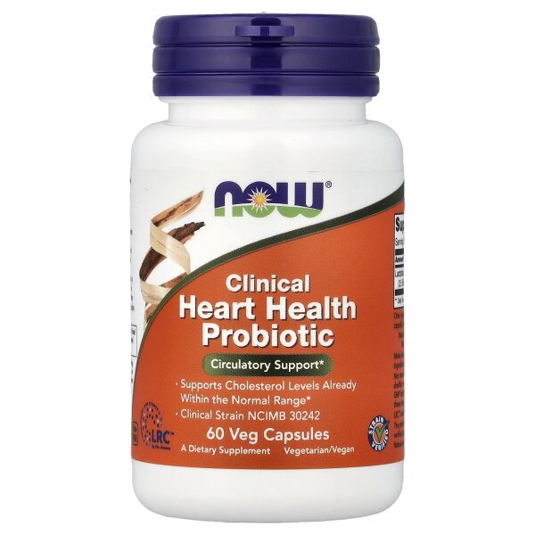 Now Foods, Probiotikum Herzgesundheit, 60 pflanzliche Kapseln (117 mg pro Kapsel)