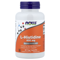 NOW Foods, L-Histidin, 600 mg, 60 pflanzliche Kapseln
