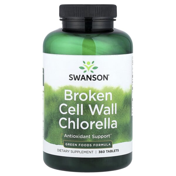 Swanson, Chlorella, gebrochene Zellwand, 360 Tabletten