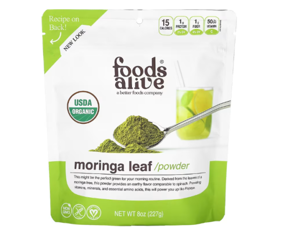 Foods Alive, Organic Moringa Leaf Powder, Bio-Moringa-Blattpulver, 227 g