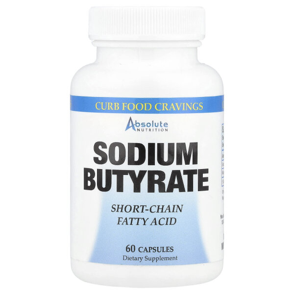 Absolute Nutrition, Sodium Butyrate, Natriumbutyrat, 60 Kapseln