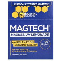 Natural Stacks, MagTech® Magnesium, Limonade, 20 Sticks, je 3,38 g
