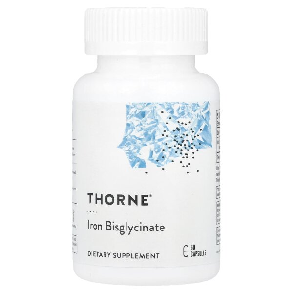 Thorne, Iron Bisglycinate, Eisenbisglycinat, 60 Kapseln (25 mg pro Kapsel)