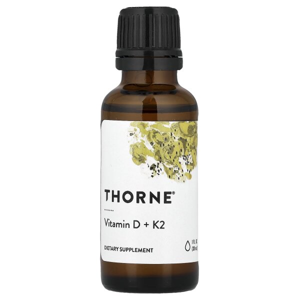 Thorne, Vitamin D + K2, Vitamin D + K2, 30 ml - DE Versand via DHL