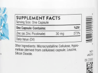 Thorne, Doppelt konzentriertes Zink-Picolinat, 180 vegetarische Kapseln