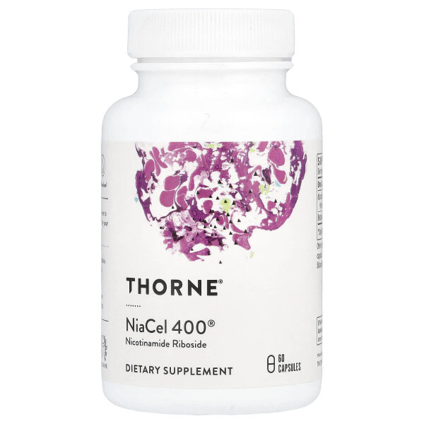 Thorne, NiaCel 400®, Nicotinamide Riboside, Nicotinamid-Ribosid, 60 Kapseln