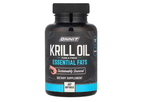 Onnit, Krillöl, ätherische Fette, 60 Weichkapseln