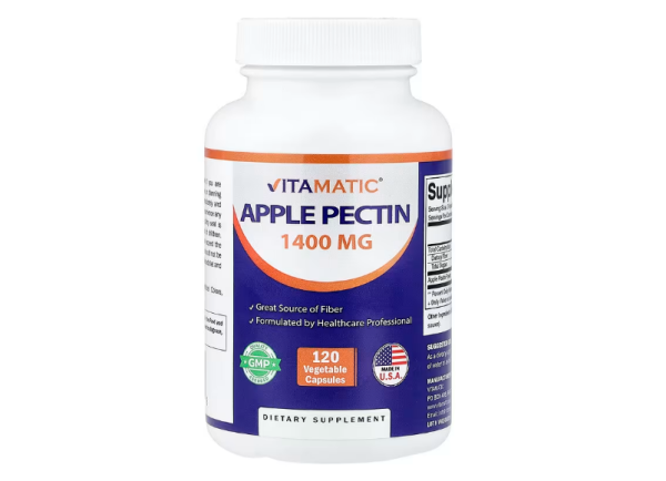 Vitamatic, Apple Pectin, Apfelpektin, 120 vegetarische Kapseln (700 mg pro Kapsel)
