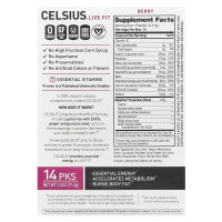 Celsius, Live Fit, Beere, 14 On-The-Go-Päckchen, je 5,11 g