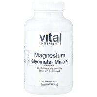 Vital Nutrients, Magnesium, Glycinat + Malat, 240 mg, 200 vegane Kapseln