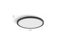 Philips Hue LED-Panel Tento White S Schwarz Ø 29,1 cm