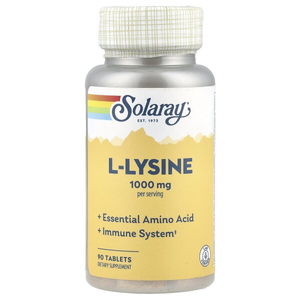 Solaray, L-Lysine, L-Lysin, 90 Tabletten - DE Versand