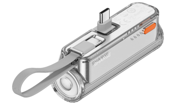 Sharge Flow Mini 2 Powerbank, Tragbares Ladegerät 22,5 W USB-C Lighning