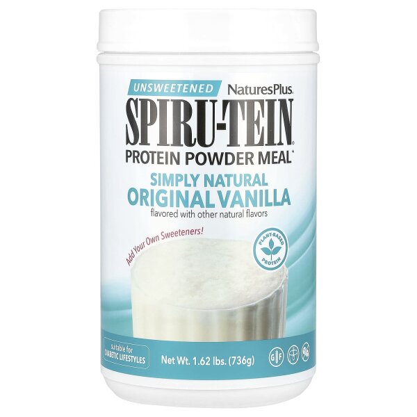 NaturesPlus, Proteinpulver-Mahlzeit, ungesüßt, Vanille, 736 g