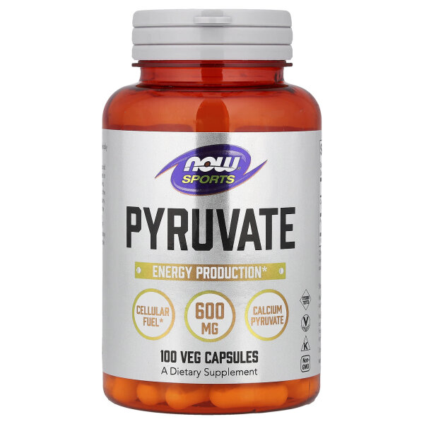 NOW Foods, Sports, Pyruvate, Pyruvat, 600 mg, 100 pflanzliche Kapseln