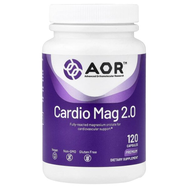Advanced Orthomolecular Research AOR, Cardio Mag 2.0, 120 vegetarische Kapseln
