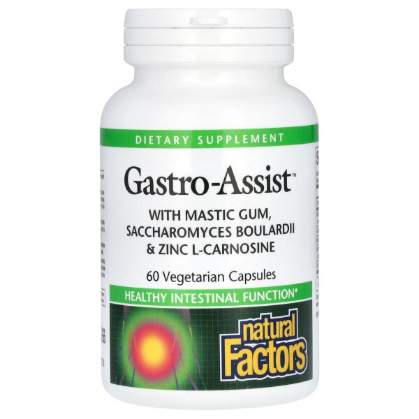 Natural Factors, Mastix, Saccharomyces boulardii und Zink-L-Carnosin, 60 pflanz. Kapseln