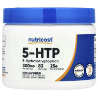 Nutricost, 5-HTP, Unflavored, 5-HTP, geschmacksneutral, 25 g