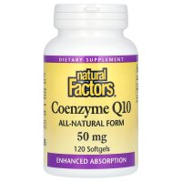 Natural Factors, Coenzyme Q10, Coenzym CoQ10, 50 mg, 120...