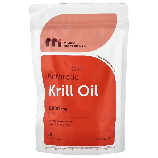 Micro Ingredients, Antarktisches Krillöl, 300 Weichkapseln