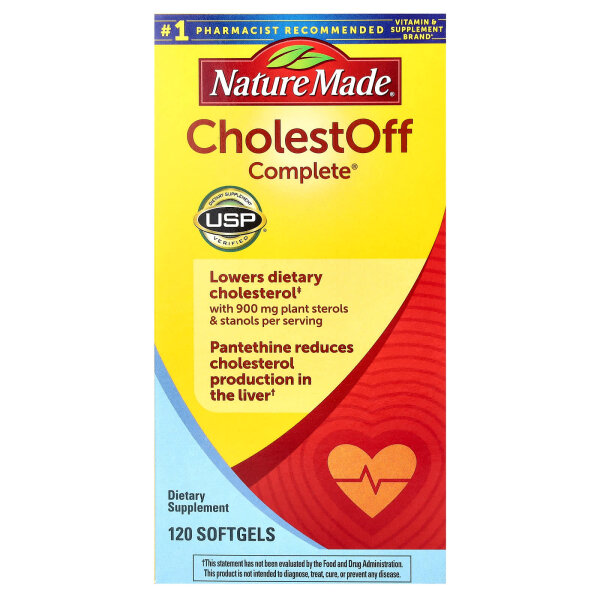Nature Made, CholestOff Complete®, zur Senkung des Cholesterolgehalts im Blut, 120 Weichkapseln