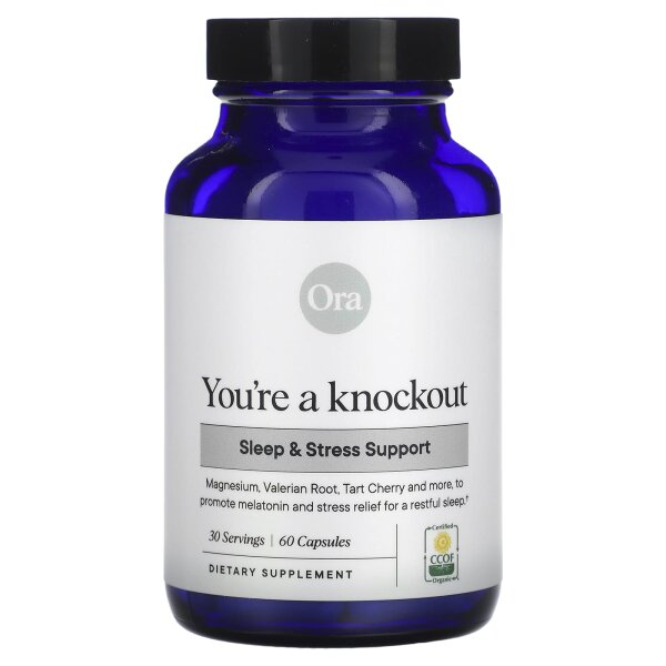 Ora, Youre a Knockout, Sleep & Stress Support, 60 Kapseln